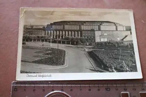 tolle alte Karte -  Dortmund Westfalenhalle  1949