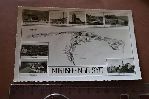 tolle alte Karte -  Nordsee-Insel Sylt  Ansichten  1966
