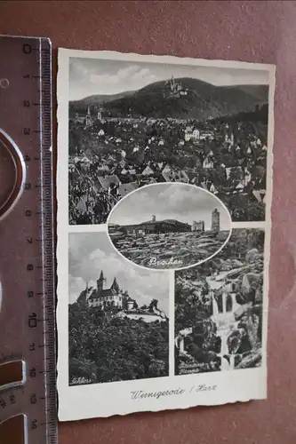 tolle alte Karte -  Wernigerode Harz - Ansichten - 30-50er Jahre ???