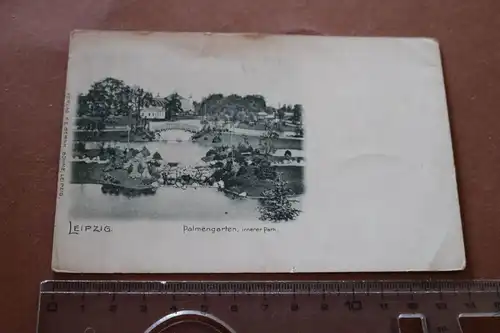 tolle alte Karte -  Leipzig Palmengarten, Innerer Park  1890-1910 ??
