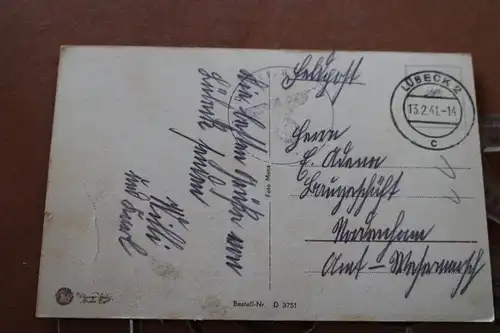 tolle alte Karte - Soldat zählt sein Restgeld des Monats 