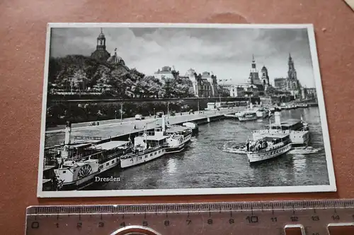 tolle alte Karte -  Dresden - Anlegestelle Raddampfer - Alter ?