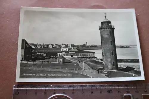 tolle alte Karte -  Nordseebad Cuxhaven - Leuchtturm Seepavillon  Alter ?