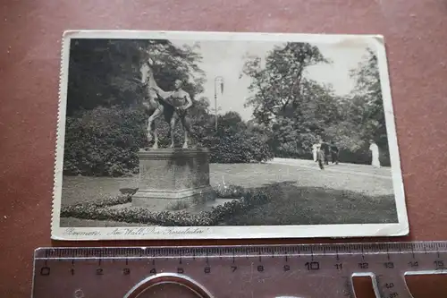 tolle alte Karte -  Bremen Am Wall  Der Rosselenker Denkmal 1910-20 ?