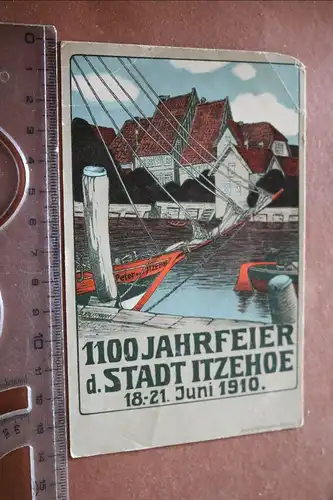 tolle alte Karte -  1100 Jahrfeier d. Stadt Itzehoe - 1910 