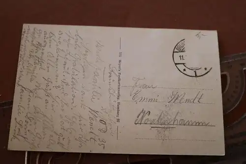 tolle alte Karte -  Brunsbüttelkoog Dampfer fährt in die Schleuse  1935