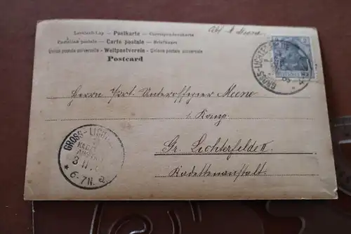 tolle alte Karte -  hübsche Frau -  Schauspielerin ?  1903 - signiert mit Mieze