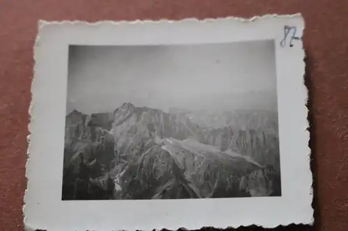 tolles altes kleines Foto - Sicht von der Zugspitze aus - Berge