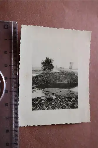  altes Foto - gesprengte Strasse - Ort ??? rückseitig beschrieben 