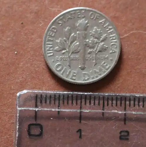 tolle alte Geldmünze  USA one Dime - 1969