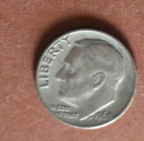 tolle alte Geldmünze  USA one Dime - 1969 