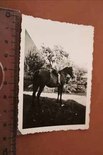 tolles altes Foto - Junge auf einem Pferd in Eckbruch - Brilon ??? 30-40er Jahre