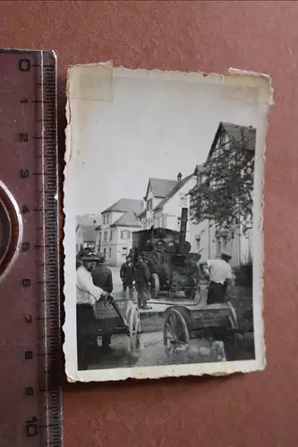 tolles altes Foto - Bauunternehmen Leo Ziegler -Ulm - alte Teermaschine 30-40er 