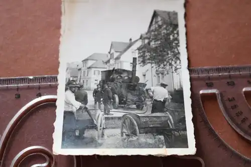 tolles altes Foto - Bauunternehmen Leo Ziegler -Ulm - alte Teermaschine 30-40er 