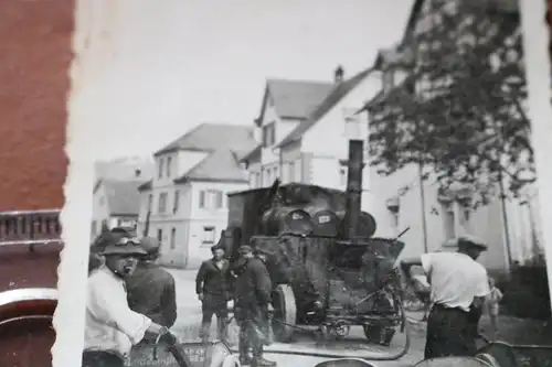 tolles altes Foto - Bauunternehmen Leo Ziegler -Ulm - alte Teermaschine 30-40er 
