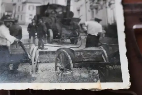 tolles altes Foto - Bauunternehmen Leo Ziegler -Ulm - alte Teermaschine 30-40er