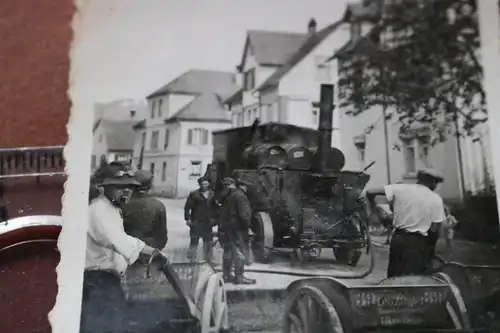 tolles altes Foto - Bauunternehmen Leo Ziegler -Ulm - alte Teermaschine 30-40er