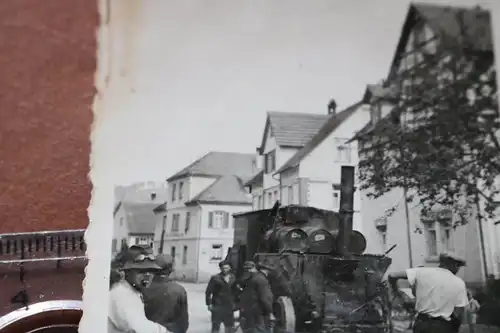 tolles altes Foto - Bauunternehmen Leo Ziegler -Ulm - alte Teermaschine 30-40er 