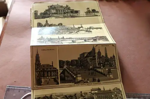 tolle alte Mappe mit Ansichten von Dresden - 1890-1910 ????