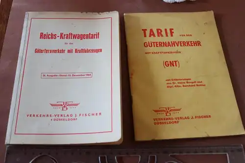 zwei alte Hefte - Reichs-Kraftwagentarif Güterverkehr 1964