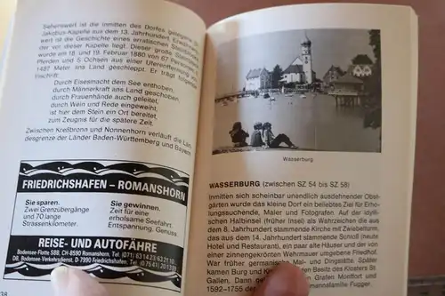 tolles altes Heft - Bodensee Uferbeschreibung 1992 - Stempel der Motorschiffe