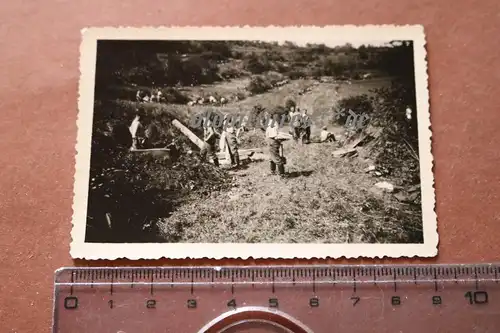 tolles altes Foto Soldaten - Bunkerbau Ruhestellung bei Baalons - Abwehrkämpfe