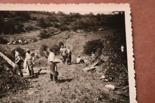 tolles altes Foto Soldaten - Bunkerbau Ruhestellung bei Baalons - Abwehrkämpfe