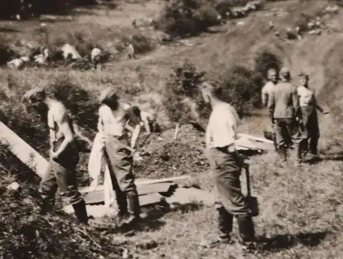 tolles altes Foto Soldaten - Bunkerbau Ruhestellung bei Baalons - Abwehrkämpfe
