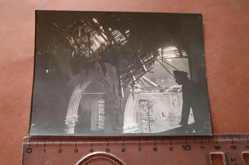 altes  Foto - zerstörte Kirche -  Frankreich ??? 1915