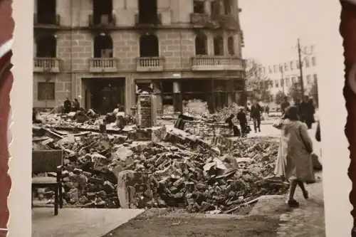 altes Foto  zerstörte Stadt - Belgrad 