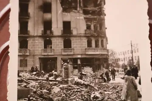 altes Foto  zerstörte Stadt - Belgrad