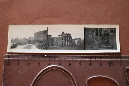 drei alte kleine Fotos - zerstörte Kassel nach Bombenangriffen Renthof