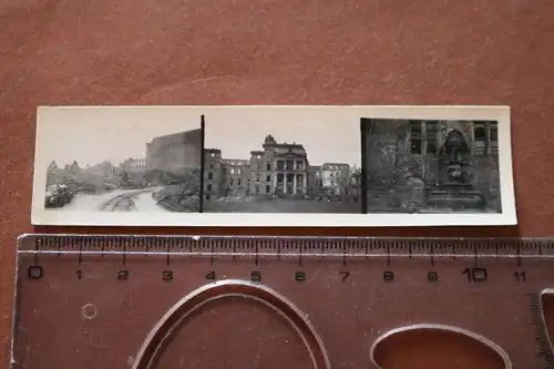 drei alte kleine Fotos - zerstörte Kassel nach Bombenangriffen Renthof 