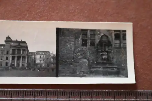 drei alte kleine Fotos - zerstörte Kassel nach Bombenangriffen Renthof 