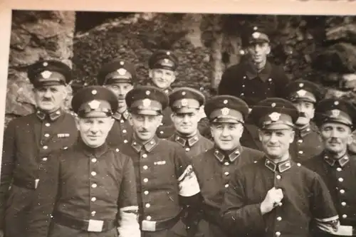 tolles altes Gruppenfoto - Feuerwehrmänner ??? Ärmelbänder - Todtmoos ?