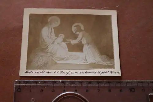 tolles altes Foto - Gemälde Maria Josef und Jesus - 1903 
