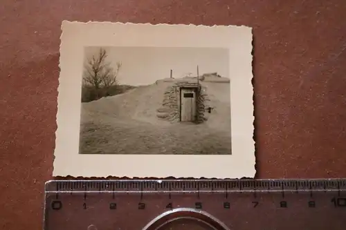 altes Foto - Unterstand  Kanalküste bei Dünkirchen 
