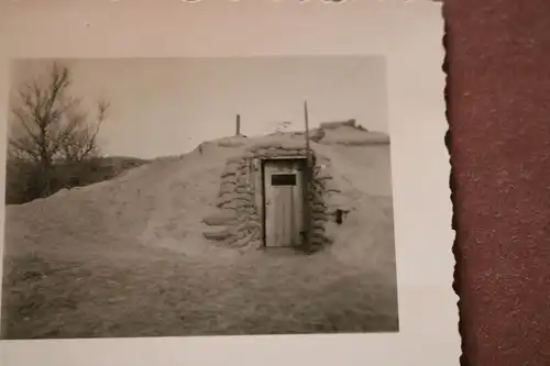 altes Foto - Unterstand  Kanalküste bei Dünkirchen 