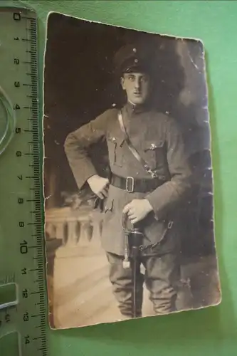 tolles altes Foto - Portrait eines Soldaten - Weihnachten 1922 