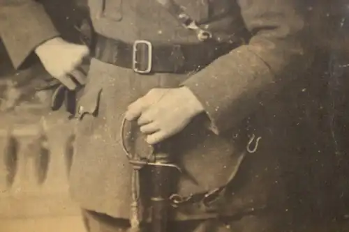 tolles altes Foto - Portrait eines Soldaten - Weihnachten 1922