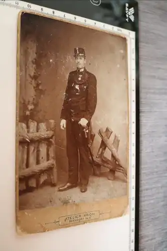 tolles altes Foto Kabinettfoto  Portrait eines Soldaten - Berndorf Österreich