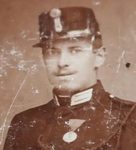 tolles altes Foto Kabinettfoto  Portrait eines Soldaten - Berndorf Österreich