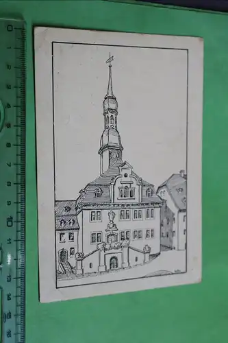 tolle alte Karte - Waldenburg Sachsen - Rathaus ? Künstlerhilfswoche 1928