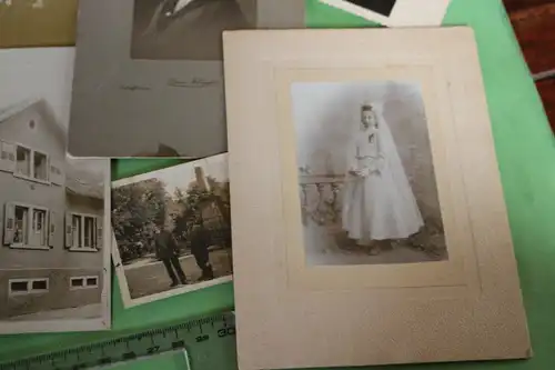 acht tolle alte Foto - Personen, Konfirmation Frankfurt, Haus Tüncher