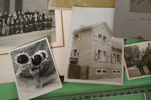 acht tolle alte Foto - Personen, Konfirmation Frankfurt, Haus Tüncher