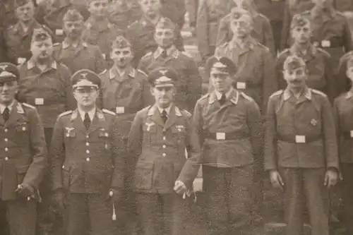 tolles altes Gruppenfoto Soldaten  Offiziere der Luftwaffe