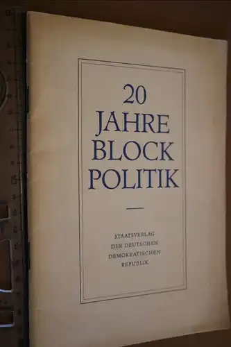 altes Heft - 20 Jahre Block Politik - Staatsverlag der DDR  1965