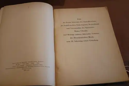 altes Heft - 20 Jahre Block Politik - Staatsverlag der DDR  1965