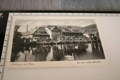 tolle alte Karte - Restaurant zu den Roten Forellen - Ilsenburg im Harz