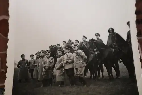 tolles altes Foto - Offiziere Polizeieinheit - Reiter Polizisten